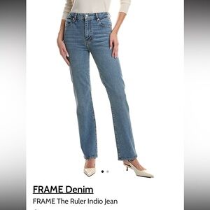 Frame Denim Women's The Ruler Straight Leg Jeans in light blue